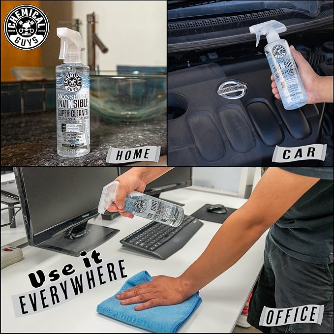 Chemical Guys, Nonsense Colorless & Odorless All-Surface Cleaner, 2-Pack | Colorless, odorless, residue-free cleaner lifts dirt from vinyl, rubber, plastic, carpet and upholstery.