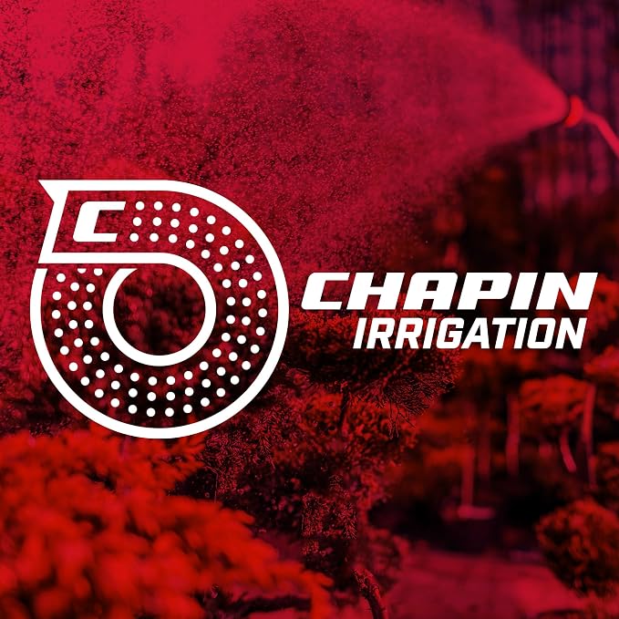 Chapin 4620 Professional Heavy Duty Galvanized Steel 7-way Spray Nozzle With Ergonomic Rubber Grip, Black/Red