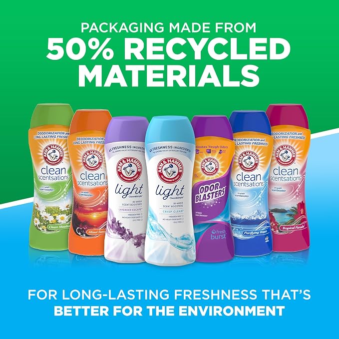 ARM & HAMMER Light In-Wash Scent-Booster, Laundry ScentBooster Crisp Cleanscent, 24 Oz (Pack of 2)