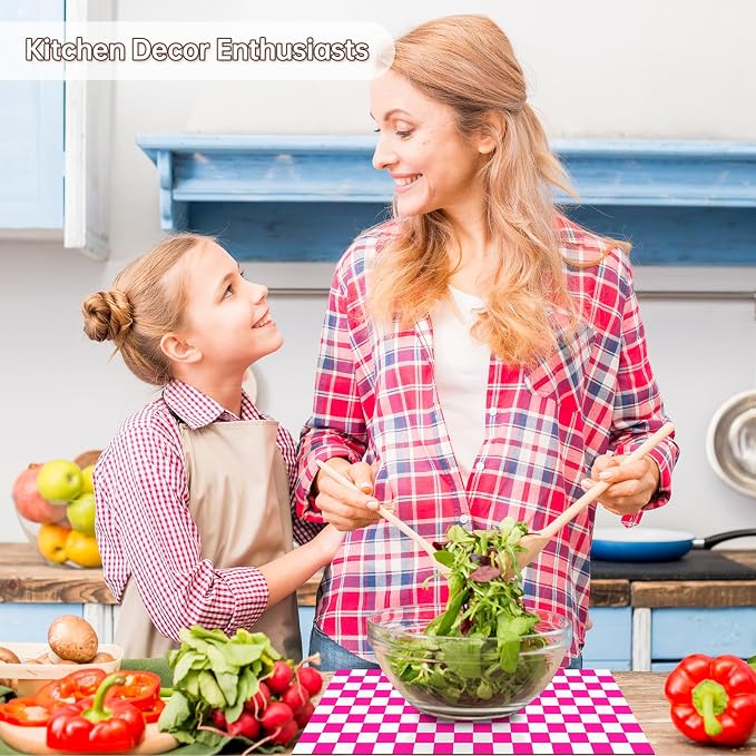 Checkered Dish Drying Mat for Kitchen Counter 24x16 Inch | Super Absorbent Microfiber Resistant Mat, Reusable Place Mats,Aesthetic Coffee Car Accessories,Office Desk Pad Protector