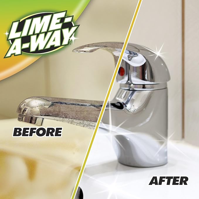 Lime-A-Way Hard Water Stain Remover Spray, Removes Lime, Calcium & Rust in Seconds, Bathroom Cleaner, 22 fl oz (2-count)