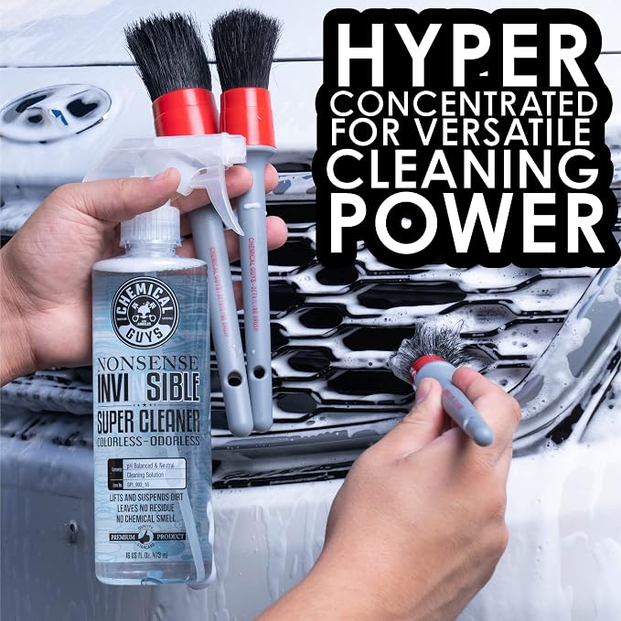 Chemical Guys, Nonsense Colorless & Odorless All-Surface Cleaner, 2-Pack | Colorless, odorless, residue-free cleaner lifts dirt from vinyl, rubber, plastic, carpet and upholstery.