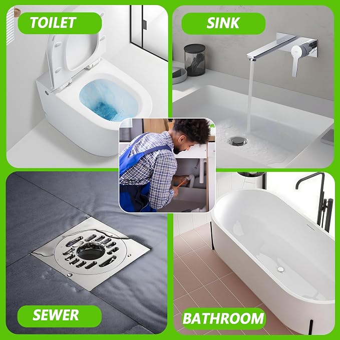 Drain Snake, Drain Clog Remover,Hair snake Tool Opener, sink snake for Sewer Kitchen Sink Bathroom Tub Toilet Clogged Drains Relief Cleaning Tool(1pc 25 Inch +1pc 20inch)