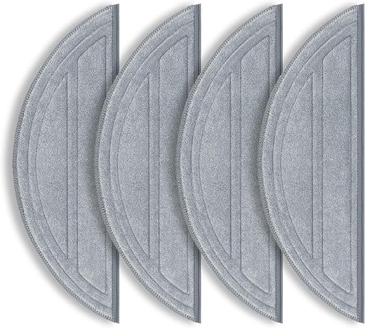 4 Pack Replacement Microfiber Mop Pads Compatible with Roborock Q10 S5 / Q10 S5+ / S8 Pro / Q10V / Q10 VF / S8 Pro+ / Q10V+ / Q10 VF+ / Q10 VF5+ MX Robot Vacuum Mop Cloths Accessories