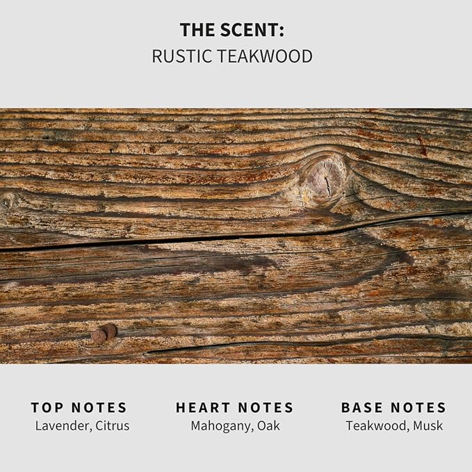 Lapew Rustic Teakwood Scented Mop Soap - Luxury Floor Cleaner Concentrate for Mopping Tile, Laminate, Vinyl & Hardwood | Streak-Free, Low-Foam | 36 oz