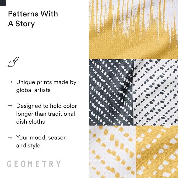 GEOMETRY Kitchen Dish Cloths - Quick Dry Dishcloths for Kitchen - Premium Dish Rags with Geoweave - 3-Pieces This and that
