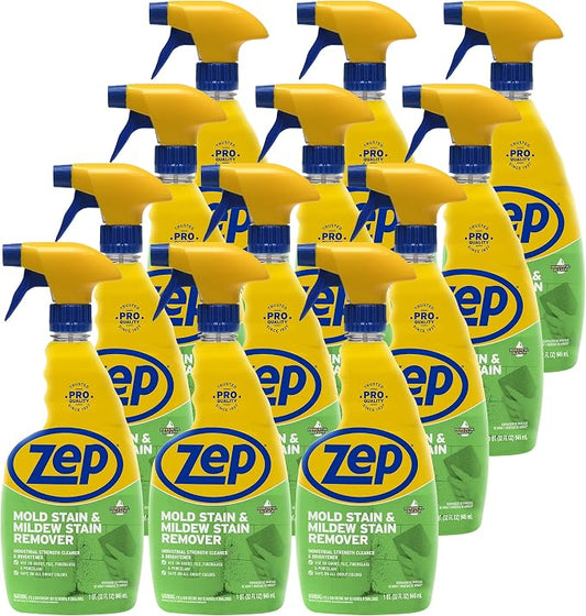 Commercial Mold Stain & Mildew Stain Remover, Quart Bottle, 12 Bt/Case