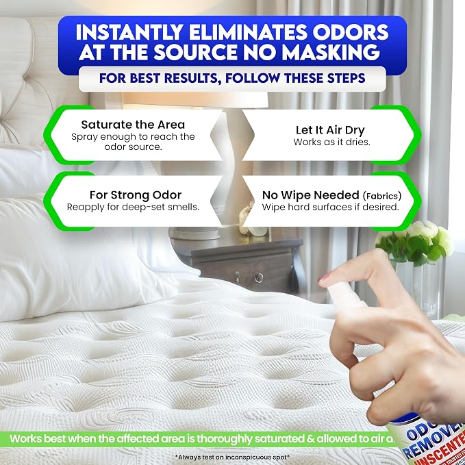 ZORBX Unscented Odor Eliminator for Strong Odor 2 Fl Oz, Pack of 1 - Used in Hospitals & Healthcare Facilities - Advanced Formula, Fast-Acting Odor Remover Spray for Dog, Cat, House & Carpet | Permanent Odor Remover for Pet & Human Urine, Smoke & Stron...