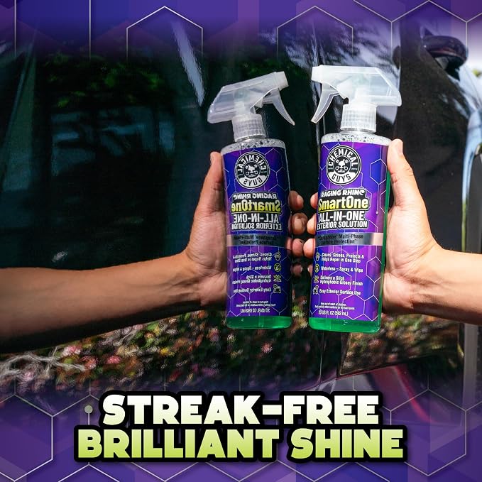 Chemical Guys, Raging Rhino All-in-One Exterior Spray Kit, 20 oz, 3 Towels | Waterless wash, quick detailer and spray wax in one step, cleans and shines with a slick gloss, three microfiber towels