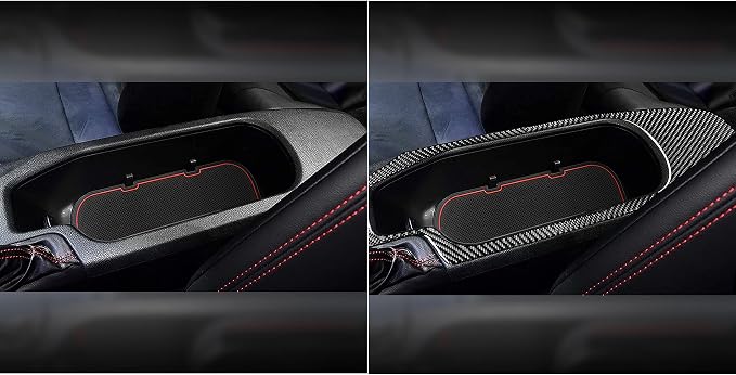 Real Carbon Fiber Trim for Subaru Accessories | for BRZ 2016 2017 2018 2019 2020 Central Armrest Center Control Panel Interior Thick Overlay Decal - B