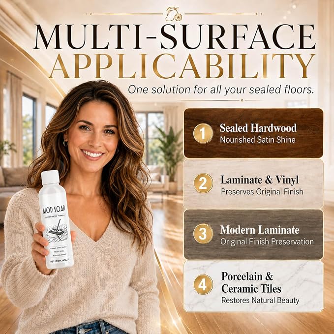 Brazilian Waves Mop Soap – Highly Scented Luxury Floor Cleaner for Mopping, Low Suds No Residue, Streak-Free for Tile, Hardwood, Laminate, LVP & Vinyl, All Mop Types, Pet Safe (1 Pack)