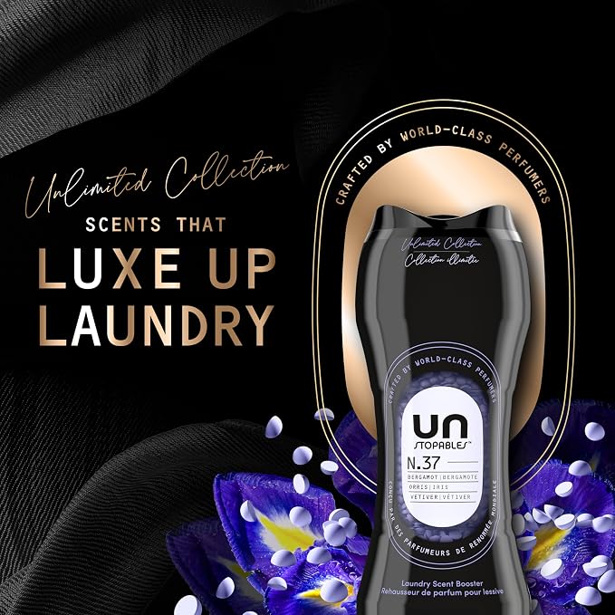 Downy Unstopables Unlimited Collection In-Wash Laundry Scent Booster Beads, No. 37, Fine Fragrance, Long-Lasting Fresh Scent Beads, 21.1 oz