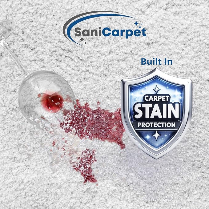 SaniClean Dry Carpet & Rug Cleaning Powder – Deep Cleans, Spill Cleanup, Spot & Stain Remover, Pet Mess | Brush In, Vacuum Out | For Large Areas Or Spot Treatment | No Harsh Chemicals (2 Pound Bag)