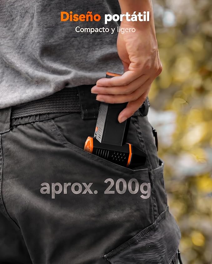 WOLFBOX MegaFlow 50 Compressed Air Duster, 110,000 RPM, 3-Gear Adjustable | Electric, Mini Blower, Fast Charging, Computer, Keyboard, House, Outdoor, Car, 0.45 lb Lightweight, 4 Nozzles