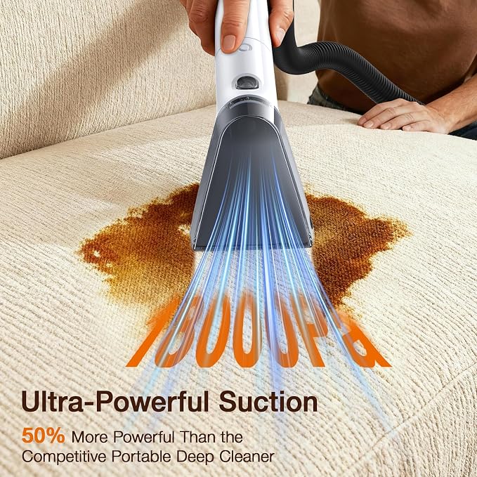 Carpet Cleaner Machine,Deep Cleaner Machine for Rug Cleaner & Couch Cleaner | Carpet Shampooer Machine for Rug,Upholstery,Stair,Car Seat&Couche, 18Kpa Suction Spot Cleaner Remover Tackles Old Set-in dirt