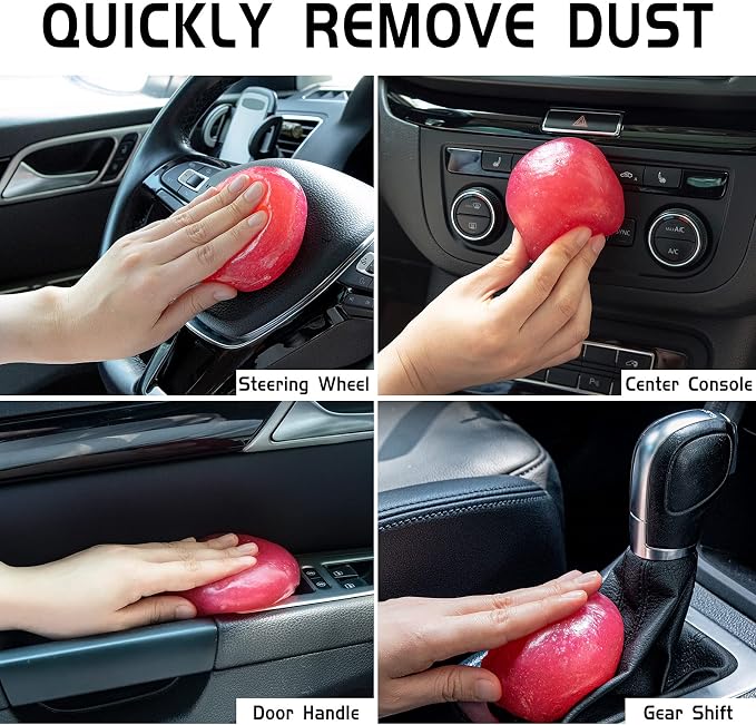 TICARVE Car Cleaning Gel Detailing Putty Car Putty Auto Detailing Tools Car Interior Cleaner Cleaning Slime Car Accessories Keyboard Cleaner Rose/NT WT: 5.6 oz (160 gr) | Car Interior Cleaner Detailing Kit Car Cleaning Supplies Slime Keyboard Cleaner D...
