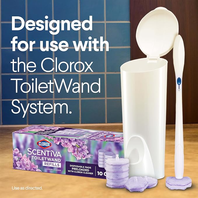 Clorox Scentiva ToiletWand Refills, Lavender and Jasmine, 20 Count