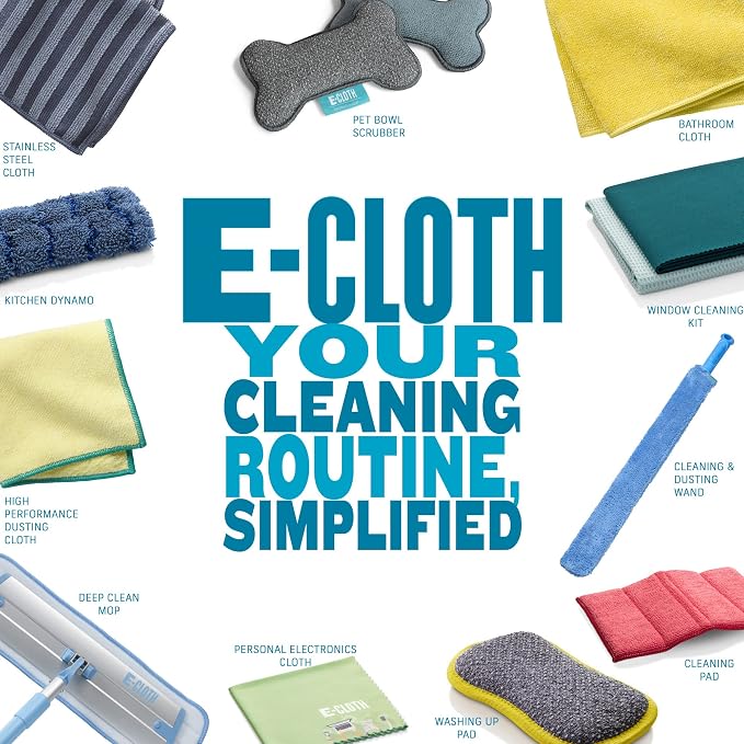 E-Cloth Stainless Steel Cleaning Cloth, Microfiber Stainless Steel Cleaner for a Spotless Shine Home Appliances, Oven, Stove and Refrigerators, Washable and Reusable, 100 Wash Promise
