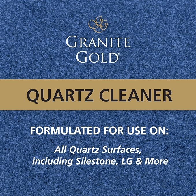 Granite Gold Quartz Cleaner Spray for Caesarstone, Cambria, Silestone and All Other Quartz Countertop Surfaces, 64 Fluid Ounces and 2 x 24 Fluid Ounces