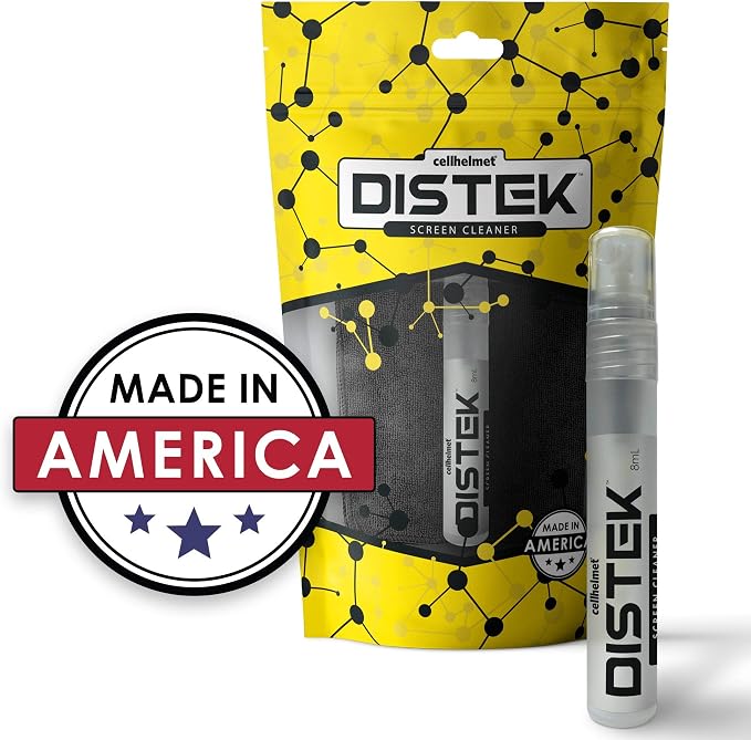 cellhelmet DISTEK Screen and Phone Cleaner Kit Universal for iPhone, Galaxy, iPad, Eyeglasses, Optics, LCD, TV (8mL)