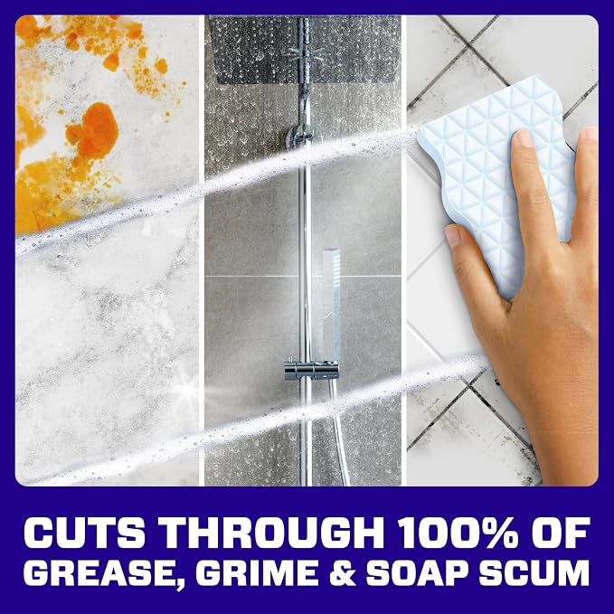 Mr. Clean Magic Eraser Foaming Sponge, All Purpose, Dawn Cleaning Power, Wall Cleaner, Sneaker Cleaner, Oven Cleaner, Kitchen, Bathroom, Shower Cleaning Supplies, Scrubber, Ultra Foamy, 7ct