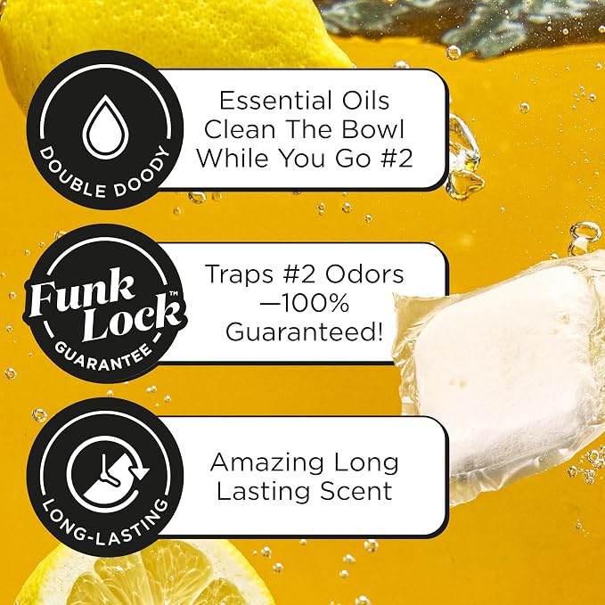Poo~Pourri Original Citrus Before-You-Go 2-in-1 Toilet Potty Pods 20ct - Bathroom Odor Remover & Toilet Cleaner - Plant Based Ingredients & Essential Oils - with Lemon, Bergamot, & Lemongrass Scent
