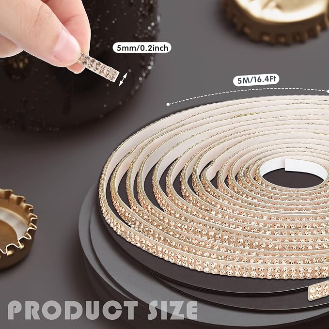 Kingdder 16.4 ft Bling Car Trim Self Adhesive Bling Car Accessories for Women Rhinestone Strip Glitter Diamond Sticker DIY Line Molding Dashboard Decal Shiny Auto Stuff for Interior Exterior Decor