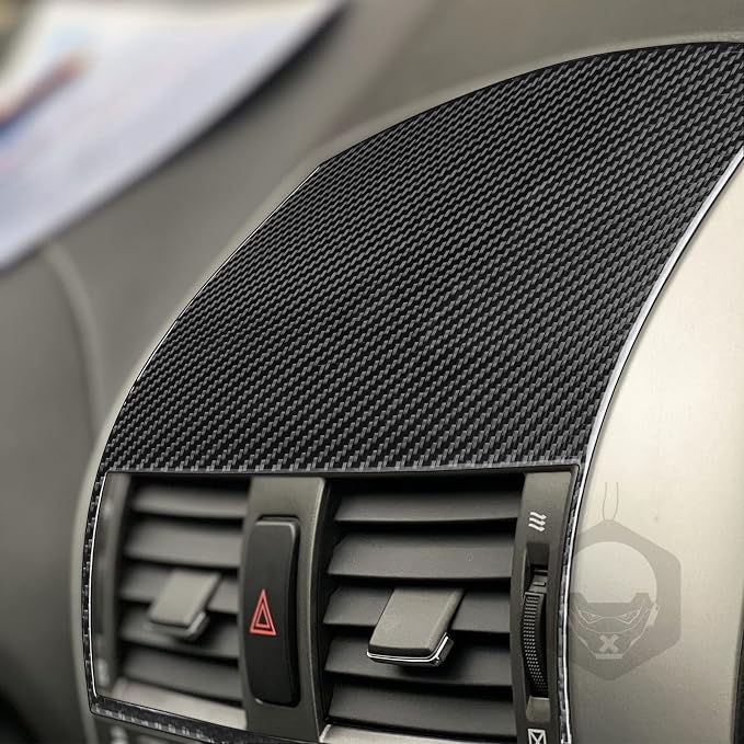 Dash Air Vent Cover Trim for Toyota Corolla 2009-2013 Accessories Black | Soft Carbon Fiber | Upgrades for Car | Only for Left-Hand Drive | Anti-Scratch | Sporty Style