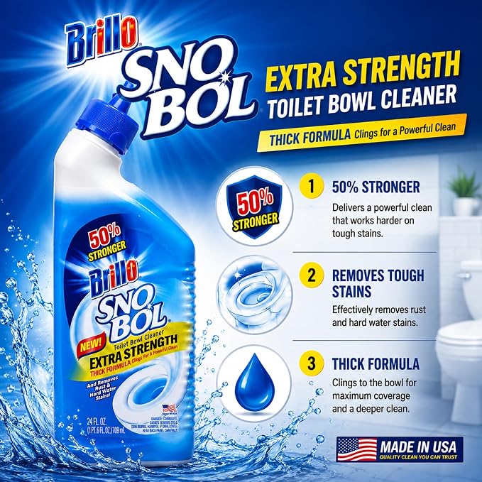Brillo SnoBol Extra Strength Toilet Bowl Cleaner 24 Fl Oz (Pack of 1)