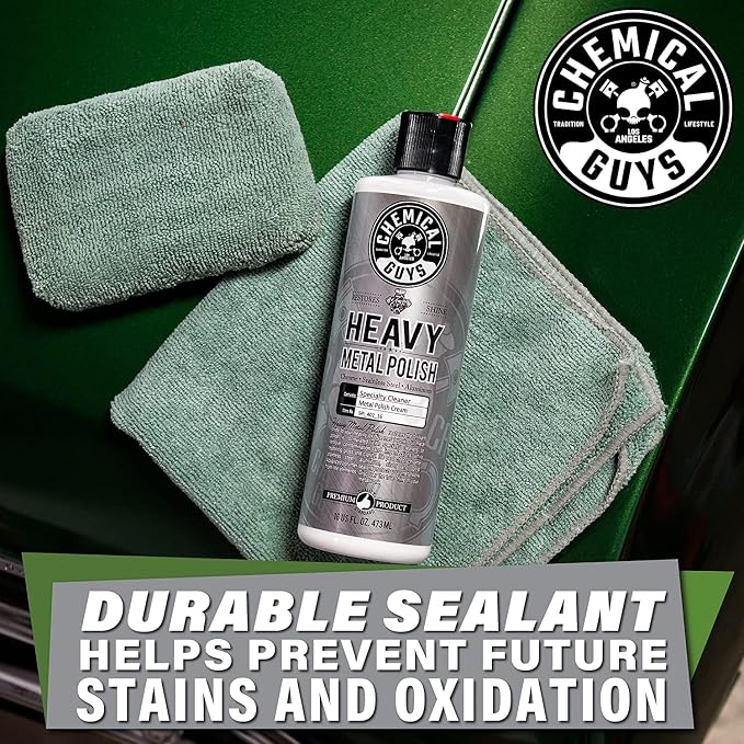 Chemical Guys, Light & Heavy Metal Polish Kit for Chrome & Steel, 2 x 16 oz | Two-step polish restores chrome, aluminum and stainless, lifting oxidation, rust and tarnish to a bright shine