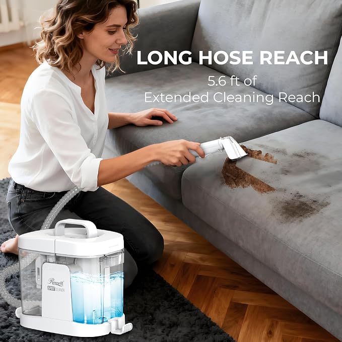 Rosewill Multi-Purpose Portable Carpet and Upholstery Cleaner, Powerful Suction 17 KPa Spot Cleaner, 550W Motor, Car and Auto Detailer, Stain/Spot Remover; Versatile Use: Carpet, Sofa, Pet Hair