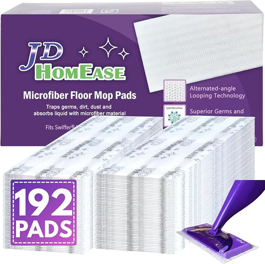 192 Pack Premium Microfiber Replacement Pads for Swiffer WetJet - Super Absorbent, Lint-Free, Durable-11"x5.5", Perfect Fit Swiffer WetJet Mop - Safe on Hardwood, Tile, Vinyl