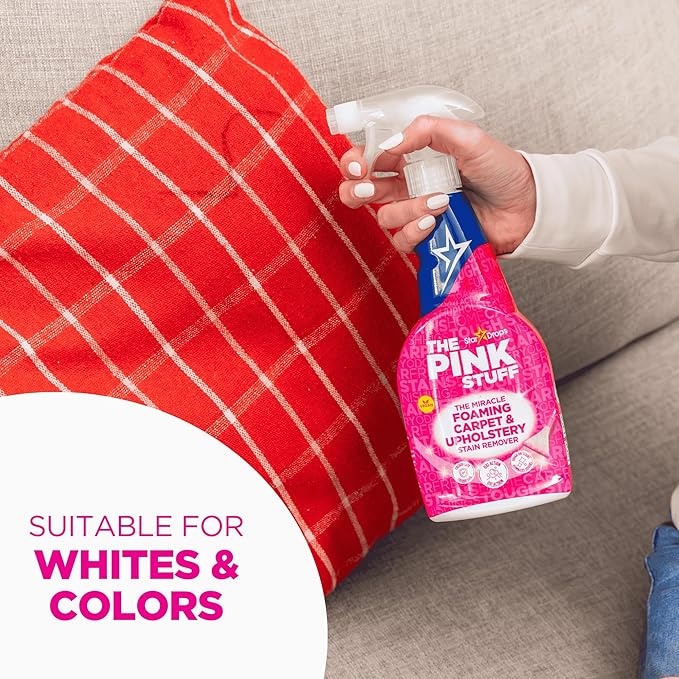 The Pink Stuff Miracle Foaming Carpet & Upholstery Stain Remover, 16 Fl Oz