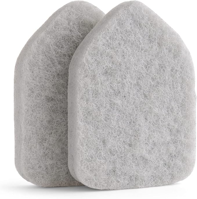 Scrubber Sponge Refill for 3 in 1 Moku Home Shower Scrubber, 2-Pack (Gray) | Non-Scratch Pads for Tub, Tile, Sink, Shower, Kitchen, Wall & Floor; for Moku Home Extendable Long-Handle Bathroom Brush