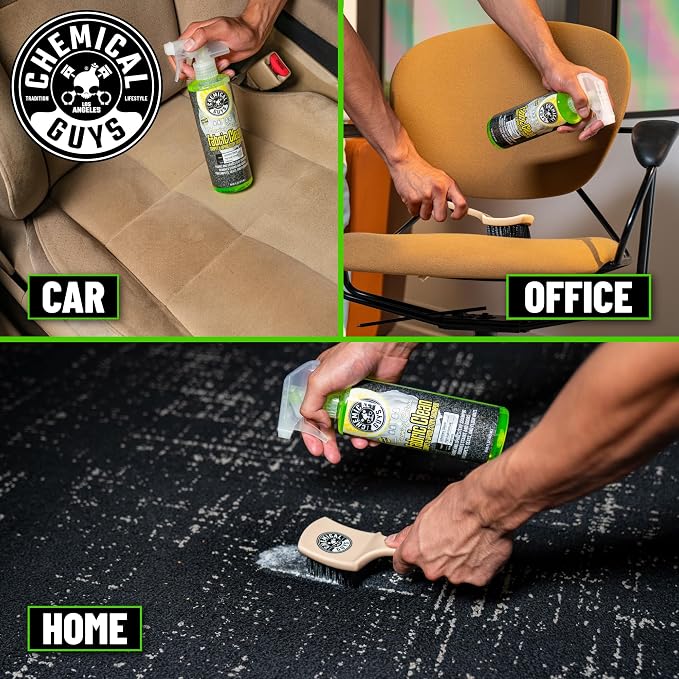 Chemical Guys, Citrus Fabric & Carpet Cleaner, Ready-to-Use Spray, 16 oz | Ready-to-use foaming spray lifts stains and odors from car seats, carpet and floor mats, safe on most fabrics