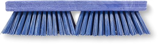 SPARTA Plastic Floor Scrub Brush, Brush Head Only, Deck Brush with ACME Standard Thread Fitting for Deck, Industrial Kitchens, and Hospitals, 10 Inches, Blue