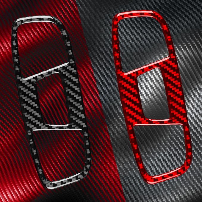Real Carbon Fiber Overhead Stickers Fit for Audi A3 8Y S3 2021-2025 | Overhead Reading Light Panel Trim | Accessories | Self-adhesive