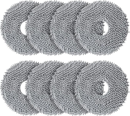 8 Pack Mop Pads for Roborock QV 35A/35S/Qrevo S5V/S Pro/Saros 10R Vacuum | for Roborock Q Revo/Qrevo S/Pro/Plus/Master/Slim/Curv/CurvX/Edge Robot Vacuum, Spin Cleaning Pads Replacement Accessories Set
