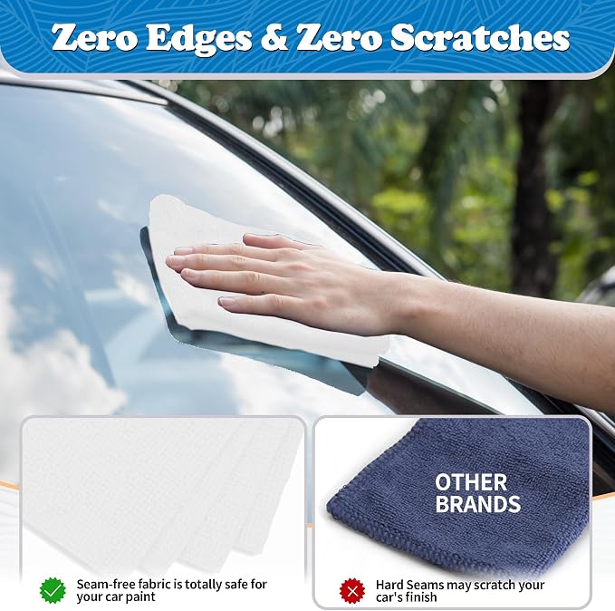FIXSMITH Microfiber Cleaning Cloth, Shop Towels Bulk, 24 Pack White Microfiber Towels for Cars, All-Purpose Absorbent Cleaning Rags, Dust Cloth for Automotive, Mechanic, Garage, Bar, 12 x 11 inch