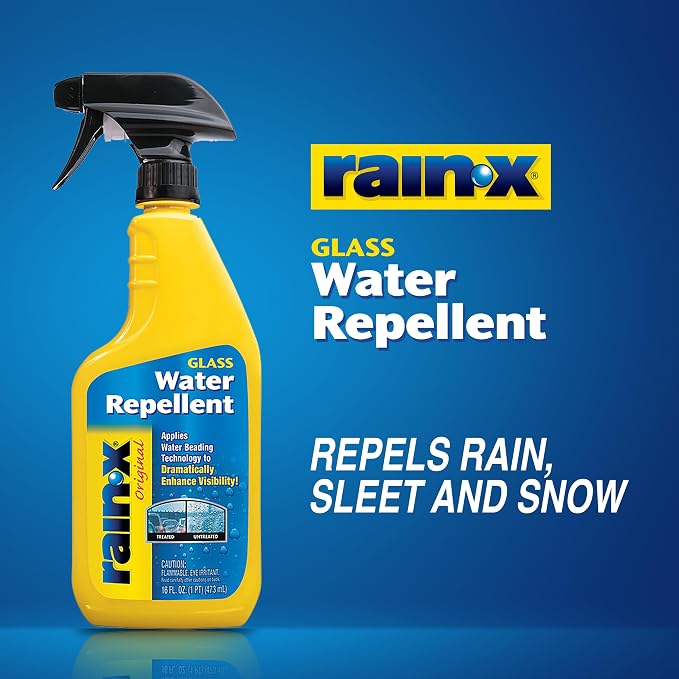 Rain-X 630529 Glass Treatment Trigger, 16 fl oz - Exterior Glass Treatment to Drastically Improve Wet Weather Driving Visibility During All Weather Conditions (Pack of 2)