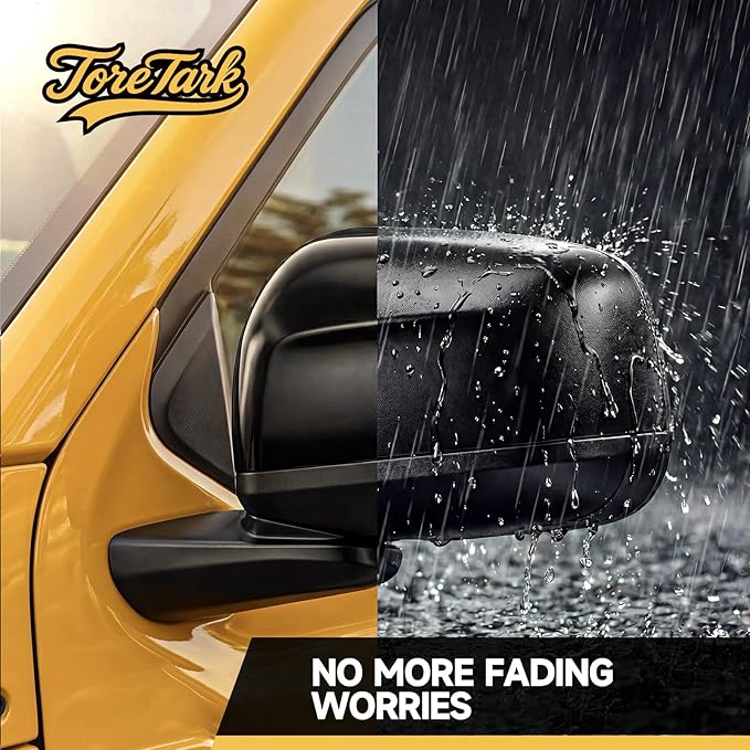 toretark Plastic Restorer for Cars, Not a Dressing, Black Trim Restorer, Ceramic Crystal Coating Highly Concentrated, Lasting Up to 6 Months+ with UV Protection, Restore Automotive Exterior 50ml*2