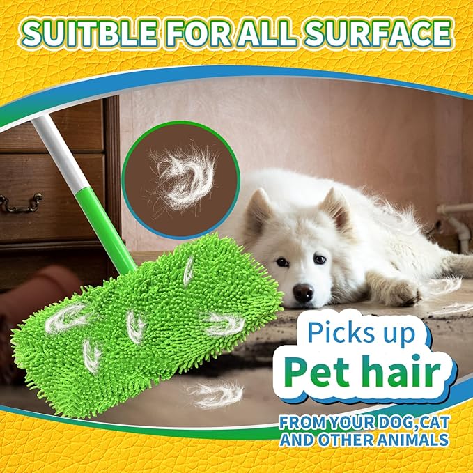 Reusable Microfiber Mop Pads for Swiffer Sweeper Mop, 6 Pack | Wet and Dry Flat mop Cover, Replacement Sweeping Mopping pad Refills for Surface/Hardwood Floor Cleaning