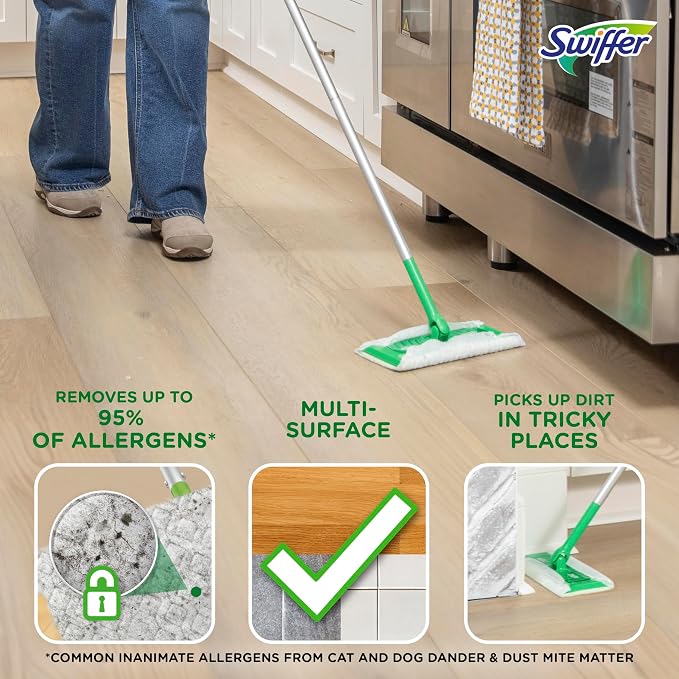 Swiffer Sweeper Dry Sweeping Cloth Refills,Gain Original,32 Count (Pack of 4)