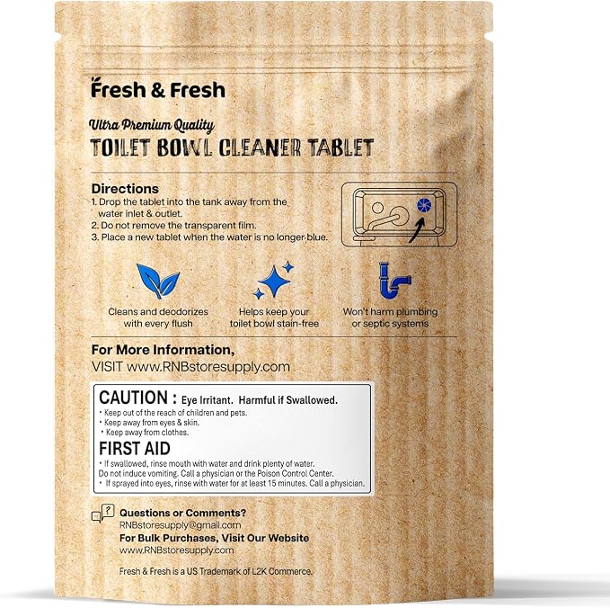 Disposable Toilet Bowl Cleaners(20 Tablets) Odor Eliminator, Fresh Scent, Multipurpose Residential and commercial Toilet Cleaners 2-3 week Lasting Toilet Bowl Cleaner