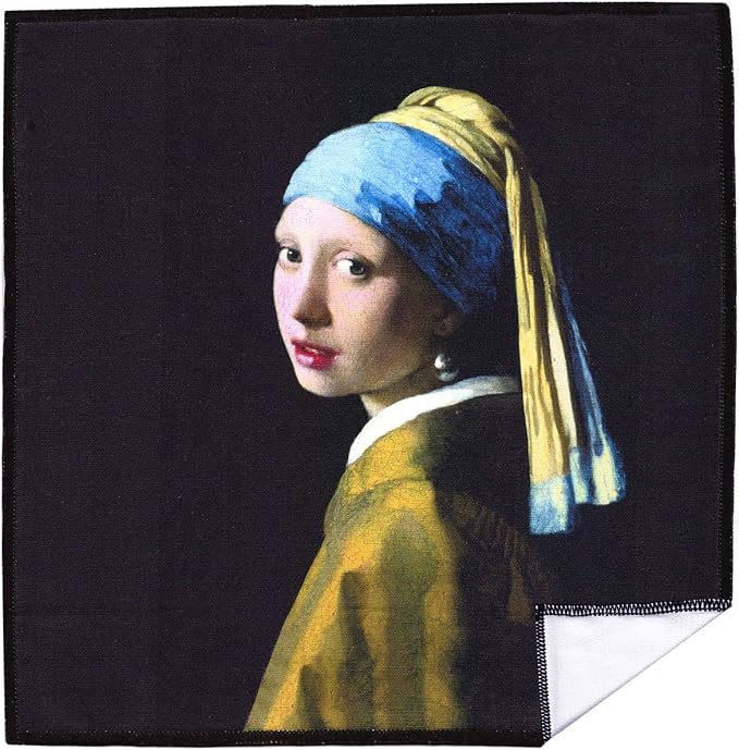 Large [6 Pack] Classic Art (Girl with a Pearl Earring) - Ultra Premium Quality Microfiber Cleaning Cloths (Best for Camera Lens, Glasses, Screens, and All Lens.), Microfiber Cloth