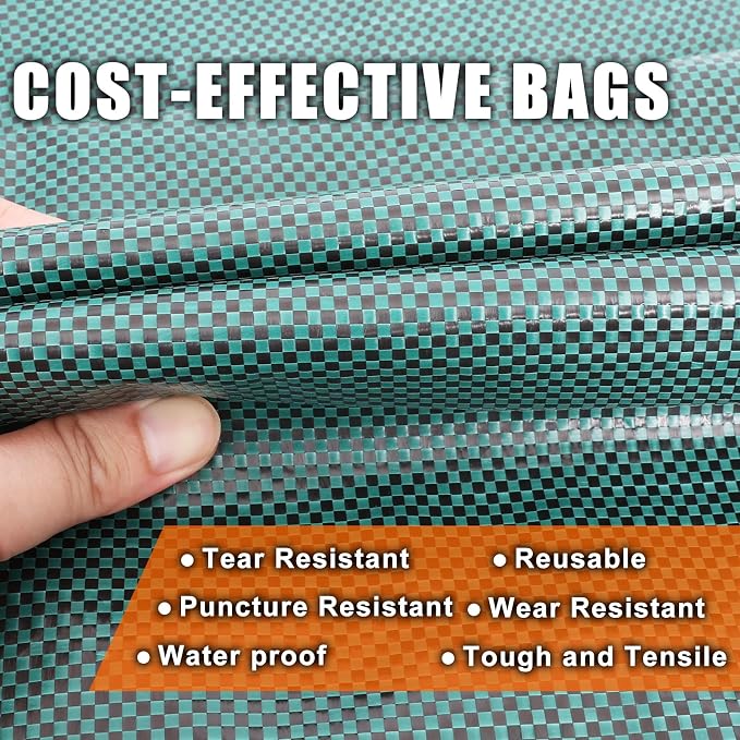 Joyhalo Reusable Yard Waste Bags -132 Gallon, 6 Pack, Heavy Duty with Gardening Gloves & 4 Handles, Standable, Camping & Recycling | Heavy duty, Standable, With 4 handles, Includes gardening gloves, Ideal for leaves, Grass clippings, Camping, and recyc...