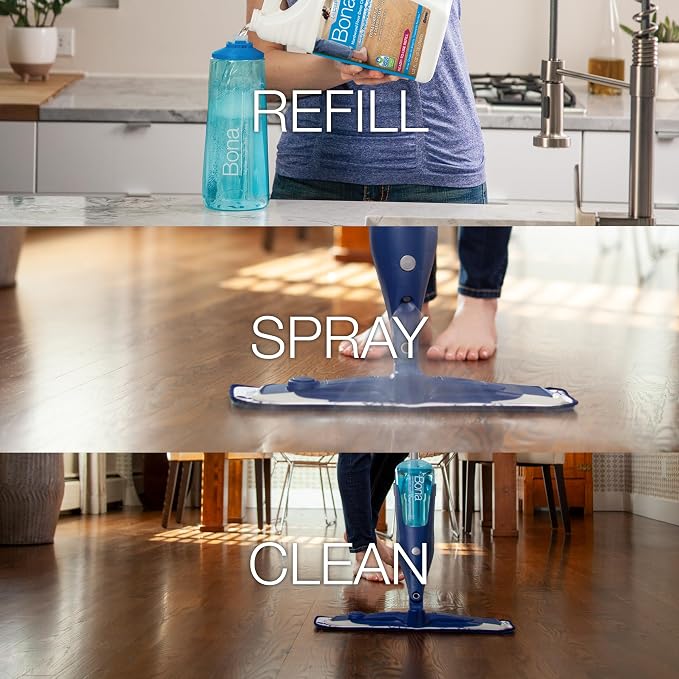 Bona PowerPlus Hardwood Floor Deep Cleaner Refill - 128 fl oz - Refill for Bona Spray Mops and Spray Bottles - Residue-Free Floor Cleaning Solution for Wood Floors | Refill for Bona Spray Mops and Spray Bottles - Residue-Free Floor Cleaning Solution fo...