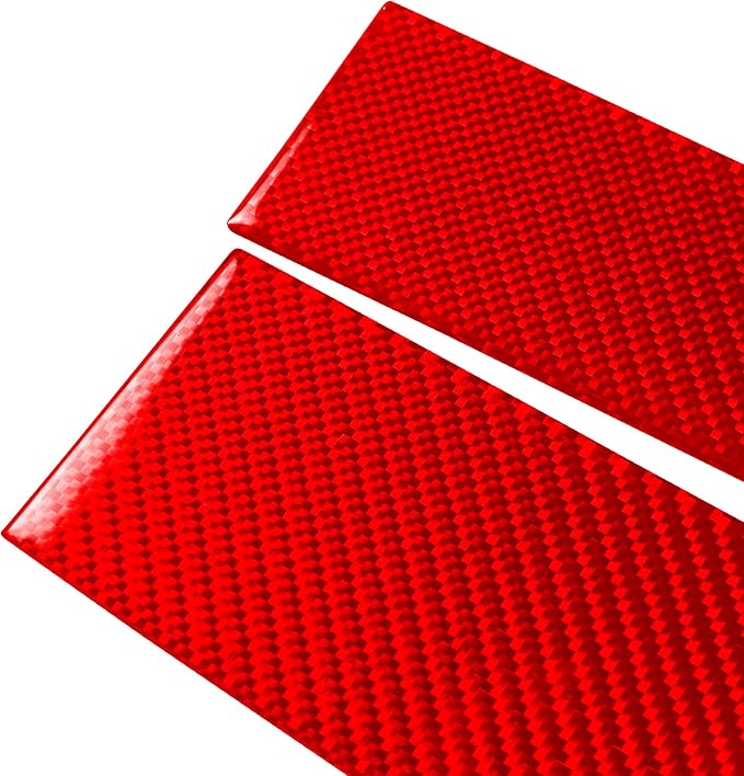 Red Real Carbon Fiber Trim for Ford Mustang Accessories | for GT Shelby 2005 2006 2007 2008 2009 Co-Pilot Instrument Dashboard Interior Thick Overlay Decal