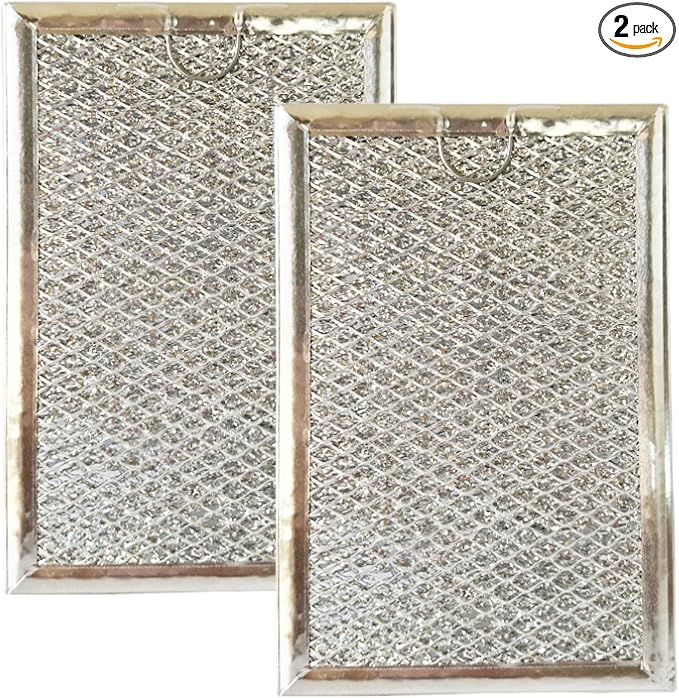 2 Pack Microwave Grease Filter Fit for GE JVM3160DF8BB, JVM3160RF8SS, JVM3160DF8WW, JVM3160DF8CC, JVM1540SM1SS, JVM1540SM2SS Microwave Replacement Part