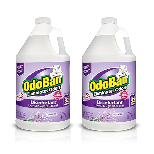 OdoBan Disinfectant Concentrate and Odor Eliminator, 2 Gallons, Lavender Scent